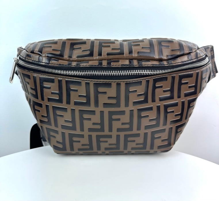 Fendi FF Monogram Leather Belt Bag