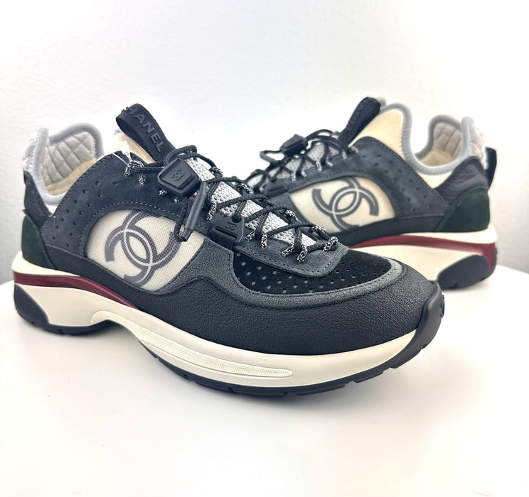 Chanel CC Sneakers in Fabric & Suede Mesh Calfskin