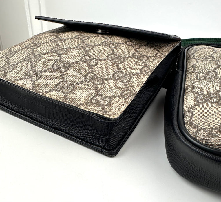 Gucci GG Supreme Double Web Belt Bag