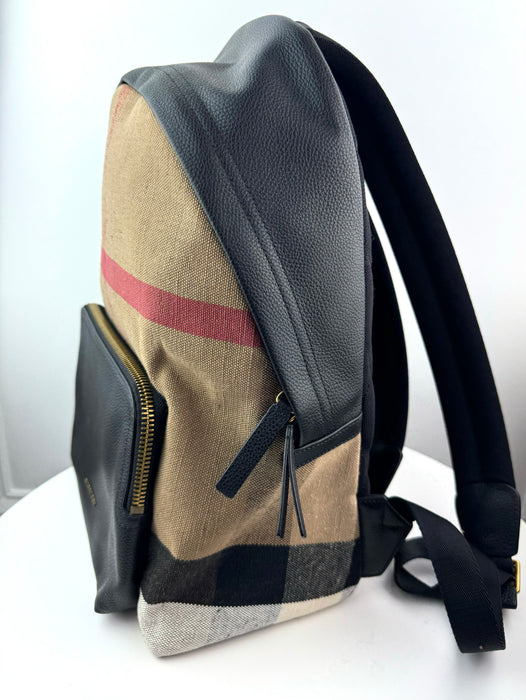 Burberry Abbeydale Backpack House Check Canvas and Leather Medium LSC INC Burberry Abbeydale Backpack House Check Canvas and Leather Medium LSC INC
