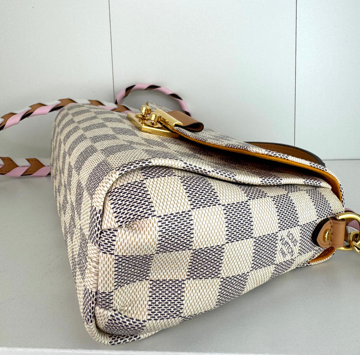 Louis Vuitton Damier Azur Braided Croisette Rose