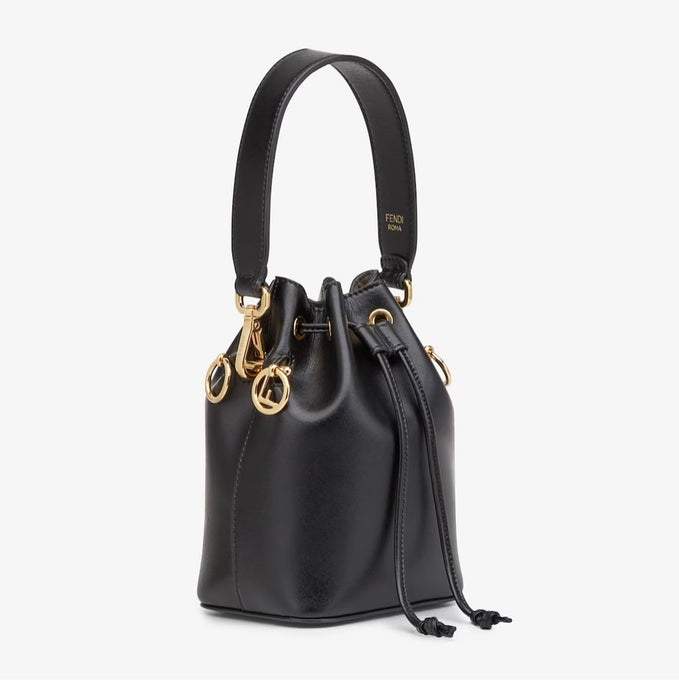 Fendi Mon Tresor black Leather Mini Bucket Bag