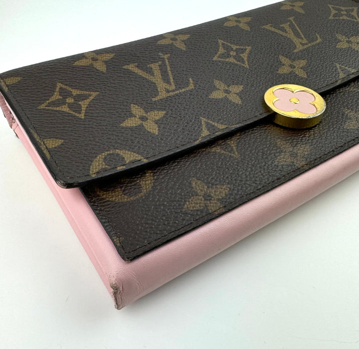 Louis Vuitton Wallet Flore Monogram Rose Ballerine