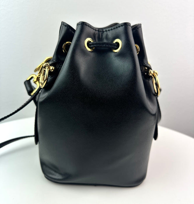 Fendi Mon Tresor black Leather Mini Bucket Bag