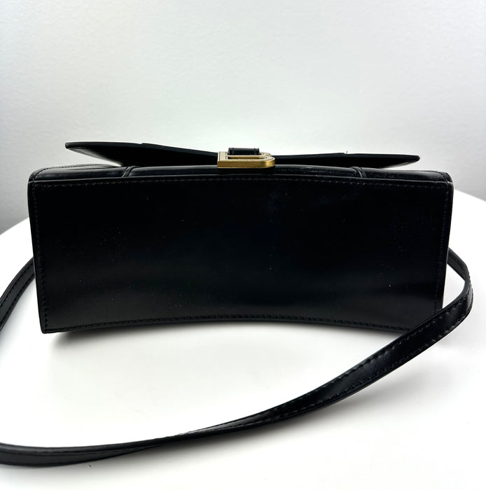 Balenciaga Hourglass Small Top Handle Bag in Black