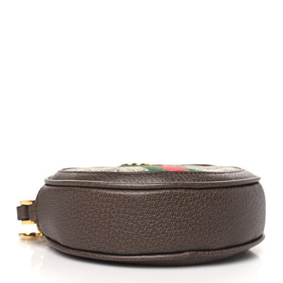 GG Supreme gucci Monogram Web Ophidia Circle Wristlet Beige