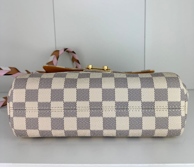 Louis Vuitton Damier Azur Braided Croisette Rose