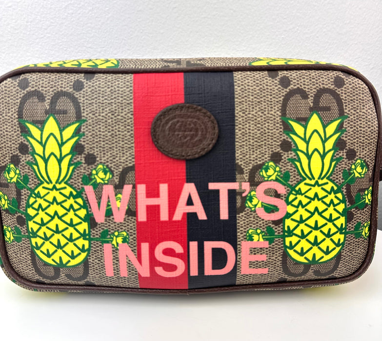 Gucci Pineapple Print GG Supreme Belt Bag