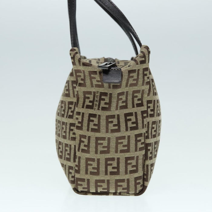 Fendi Zucchino Canvas Mini Hand Bag Beige