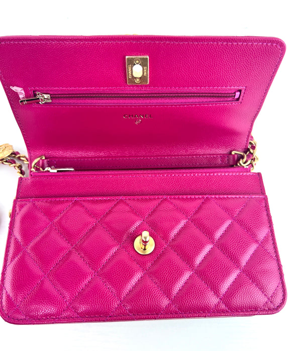 Chanel Chain bag Dark Pink with Gold hardware