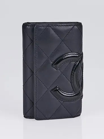 Chanel Black Quilted Cambon Ligne Multicles 6 Key Holder