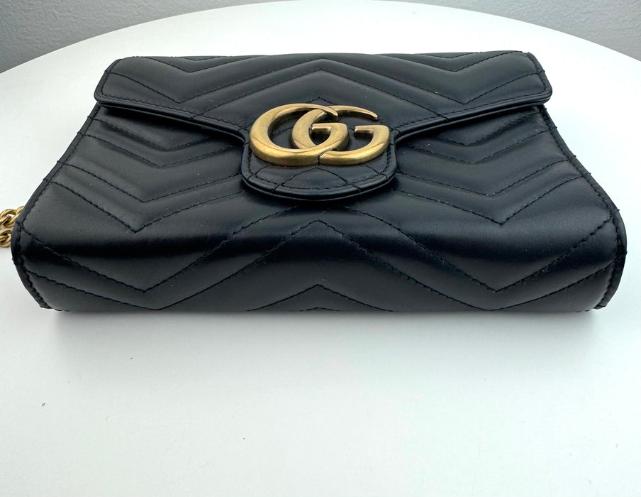 Gucci Gg Marmont Matelasse Mini Chain Bag