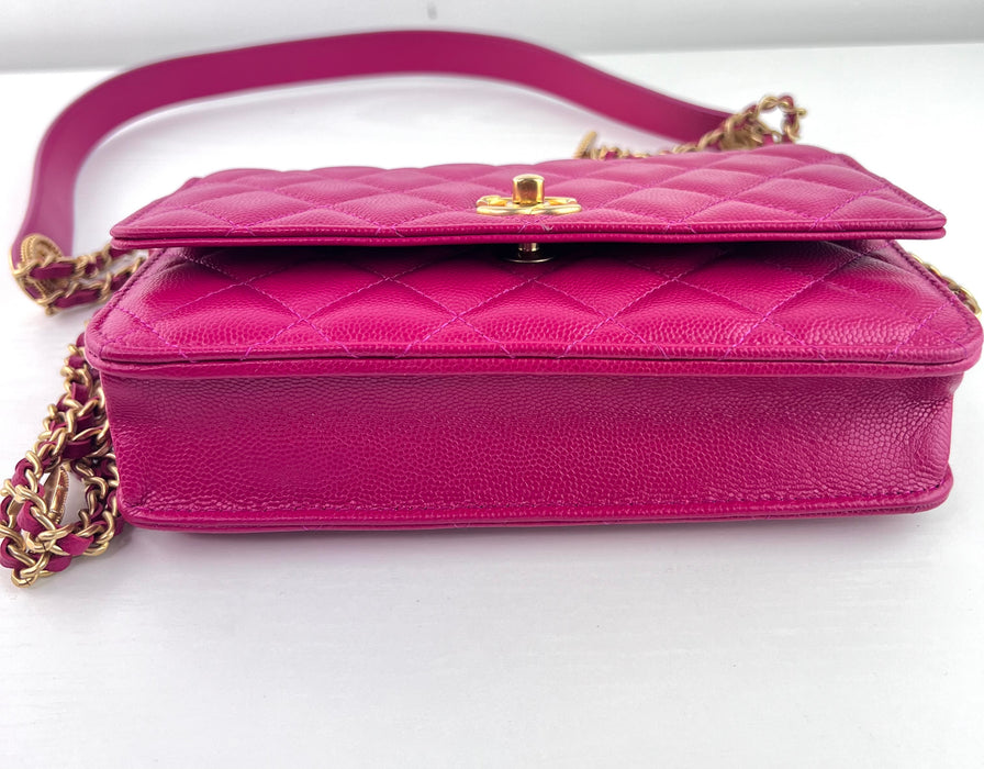Chanel Chain bag Dark Pink with Gold hardware