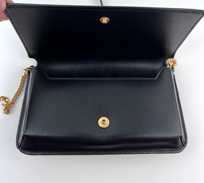 Saint Laurent Monogram Phone Holder Crossbody Bag in Leather