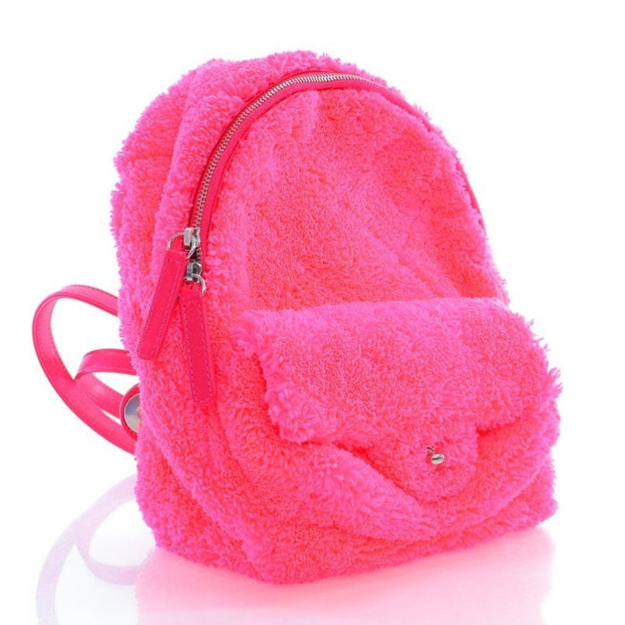 Chanel Coco Beach Backpack Quilted Terry Cloth Small