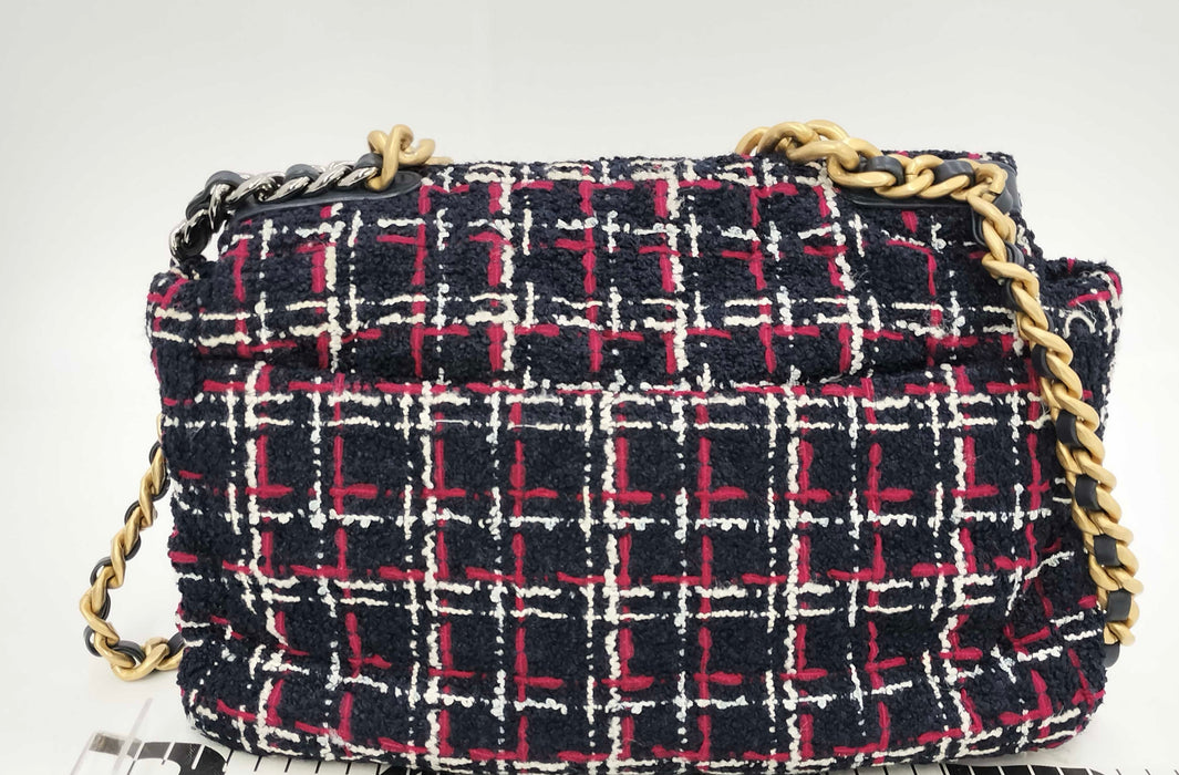 Chanel 19 Flap Bag Quilted Tweed Large crossbody bag