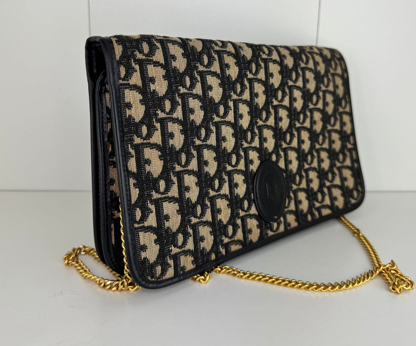 Dior Montaigne Flap Bag in Oblique Jacquard Canvas