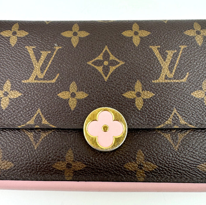 Louis Vuitton Wallet Flore Monogram Rose Ballerine
