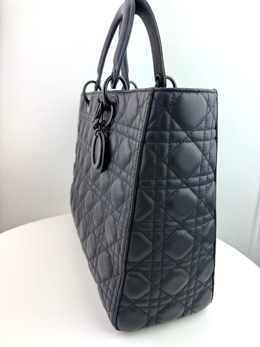 Dior Large Lady Dior Bag in Black Cannage Lambskin