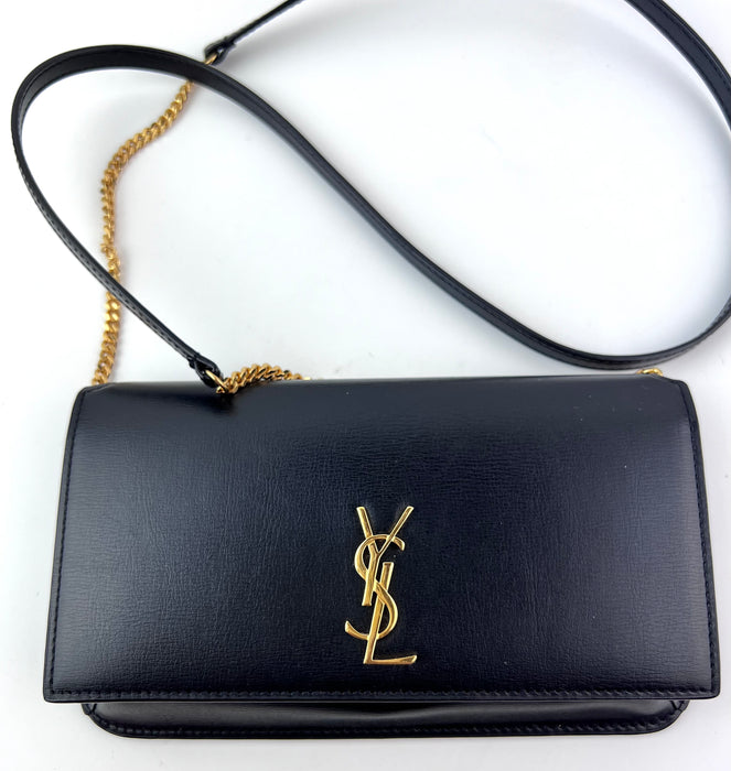 Saint Laurent Monogram Phone Holder Crossbody Bag in Leather