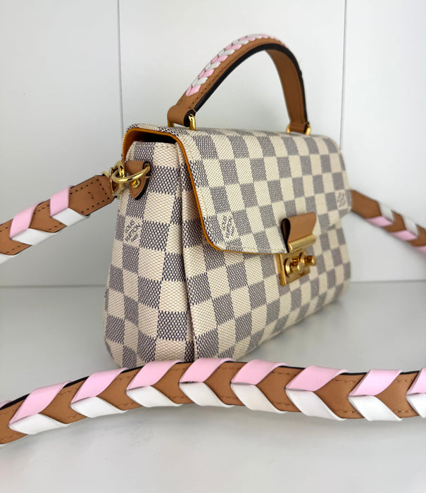 Louis Vuitton Damier Azur Braided Croisette Rose