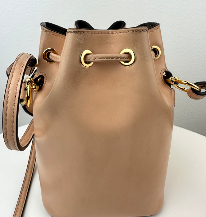 Fendi Mon Tresor Pale Pink Leather Mini Bucket Bag