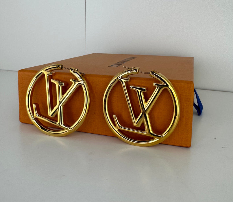 Louis Vuitton Louise Hoop Earrings in Gold