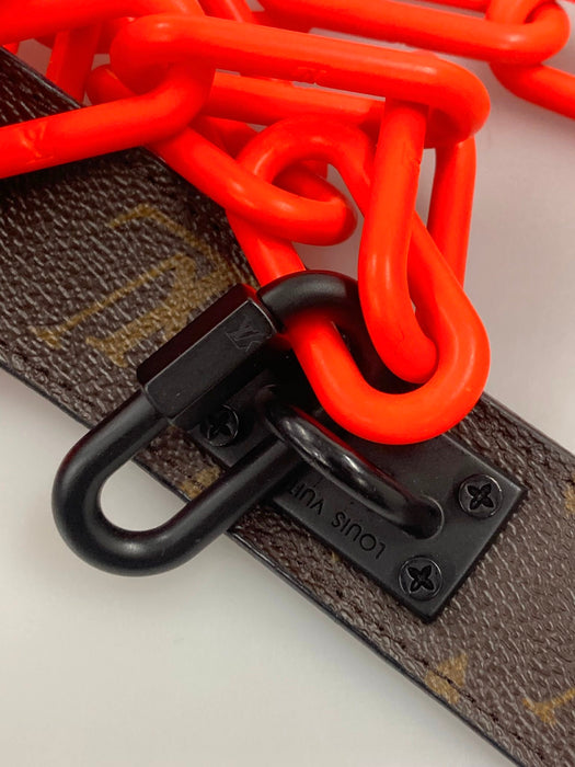 Louis Vuitton Signature Belt Monogram Chains 35mm Brown/orange