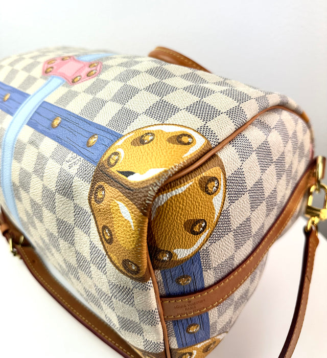 Louis Vuitton Damier Azur Summer Trunks Speedy Bandouliere 30