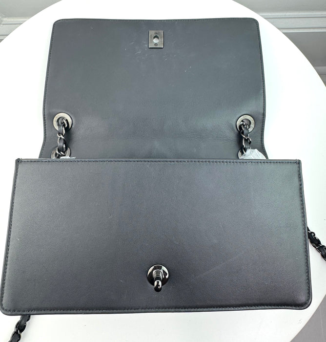 Chanel Calfskin Small Propeller Flap Black