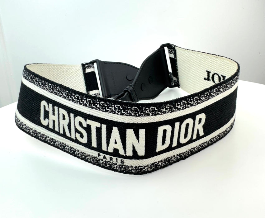 Dior Ultra Matte Shoulder Strap with Ring In Black