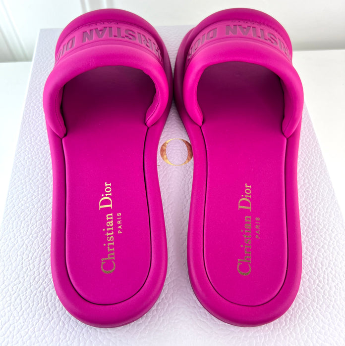 Dior Ever D Slides Pink Embossed Lambskin