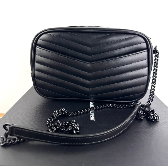 Saint Laurent Mini Lou Quilted Leather Crossbody Bag