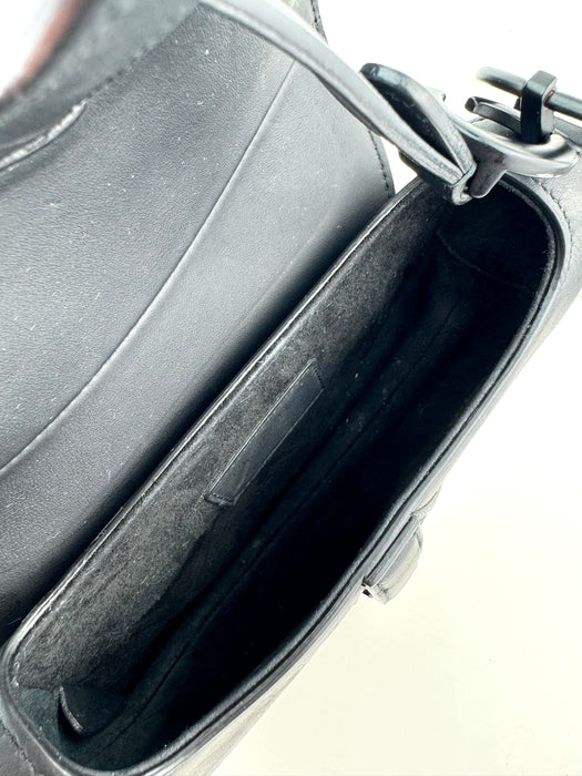 Dior Ultra Matte Mini Saddle Black Ultramatte CalfskinBag