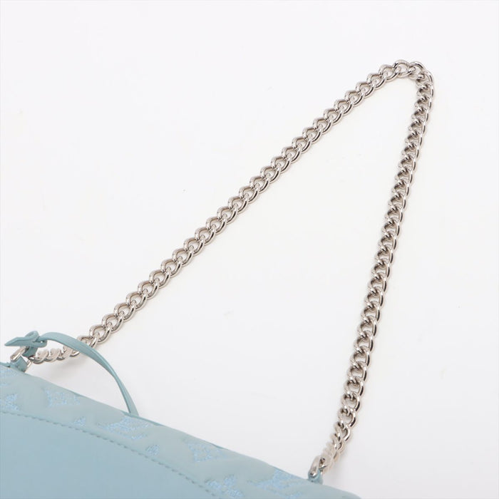 Louis Vuitton Embroidered Monogram Lambskin Mama Broderie Shoulder Bag Blue Leather
