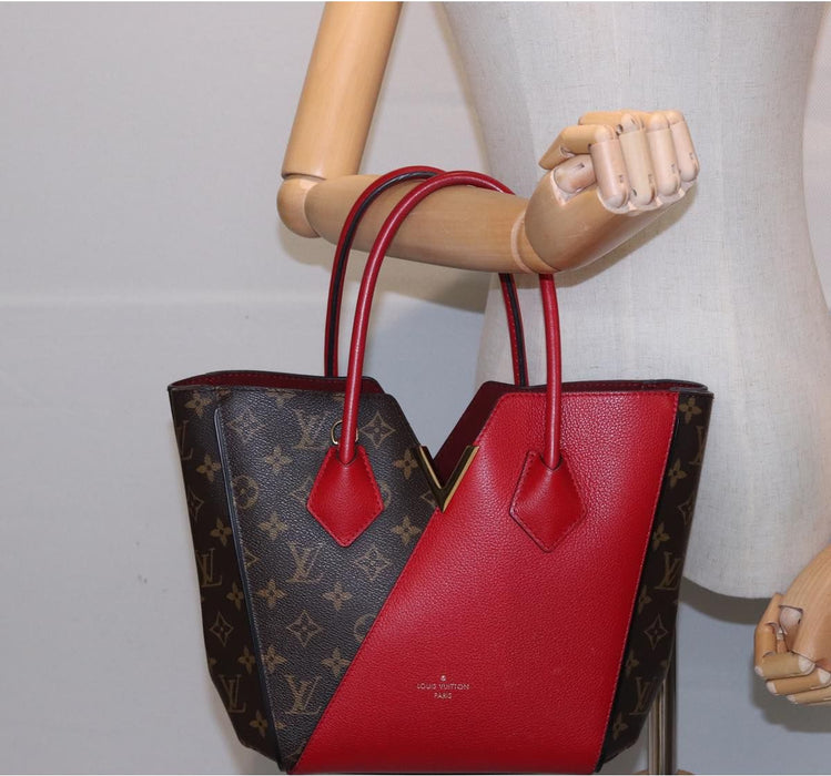Louis Vuitton Calfskin Monogram Kimono Tote  Pm Cherry