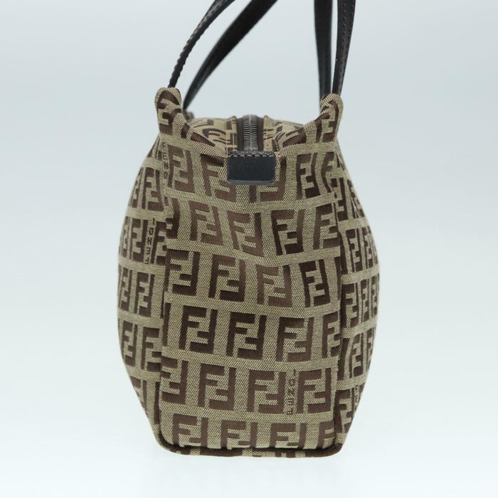 Fendi Zucchino Canvas Mini Hand Bag Beige