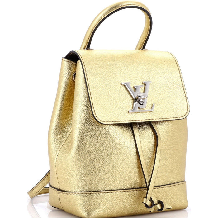 Louis Vuitton Metallic Gold Lockme Mini Backpack