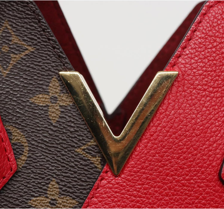 Louis Vuitton Calfskin Monogram Kimono Tote  Pm Cherry