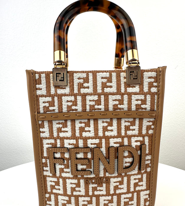 Fendi Mini Sunshine Shopper Raffia bag