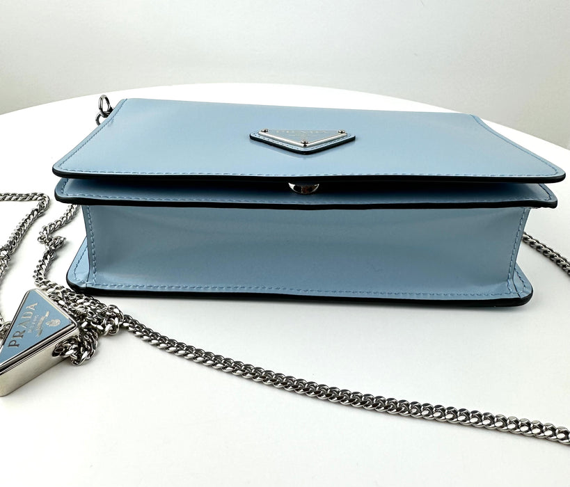 Prada Pattina Leather Crossbody Bag