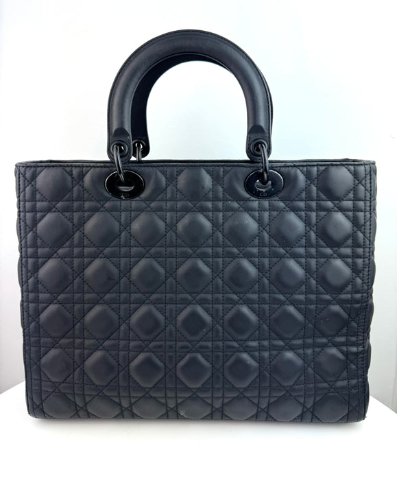 Dior Large Lady Dior Bag in Black Cannage Lambskin