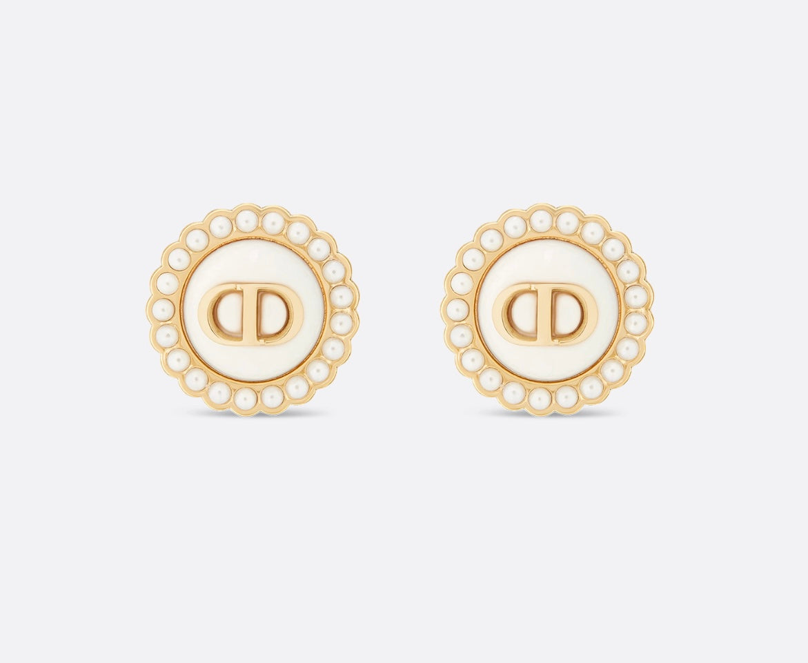 Dior Petit CD Baroque Stud Earrings — LSC INC
