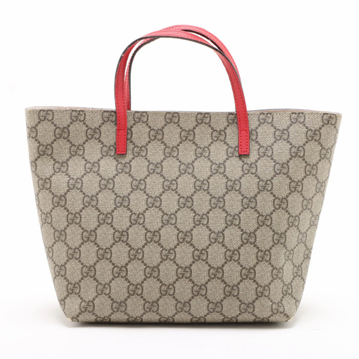 Gucci Bow Kid's Tote GG Coated Canvas