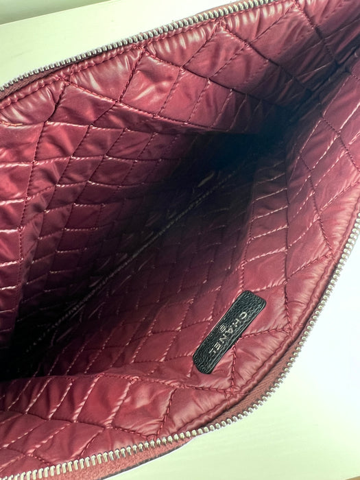 Chanel large O-Case Pouch Caviar Leather