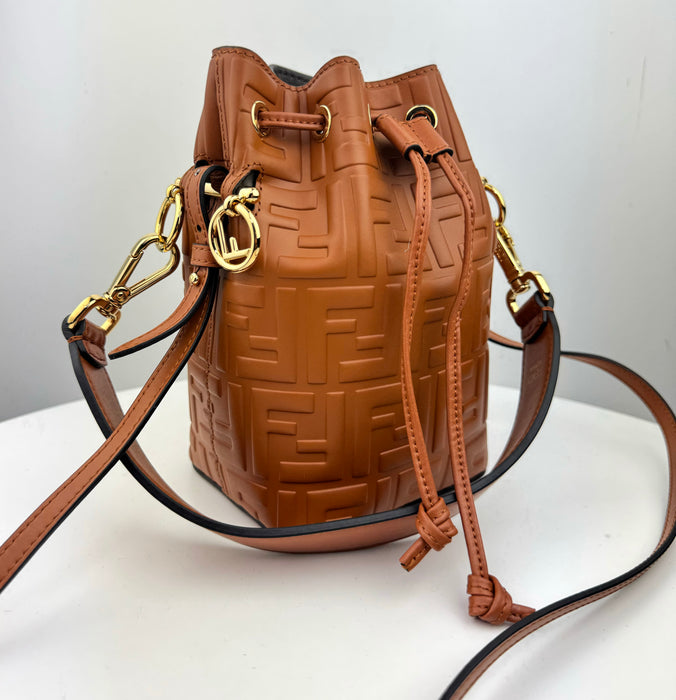 Fendi Mon Tresor Mini Calf Leather Bucket Bag