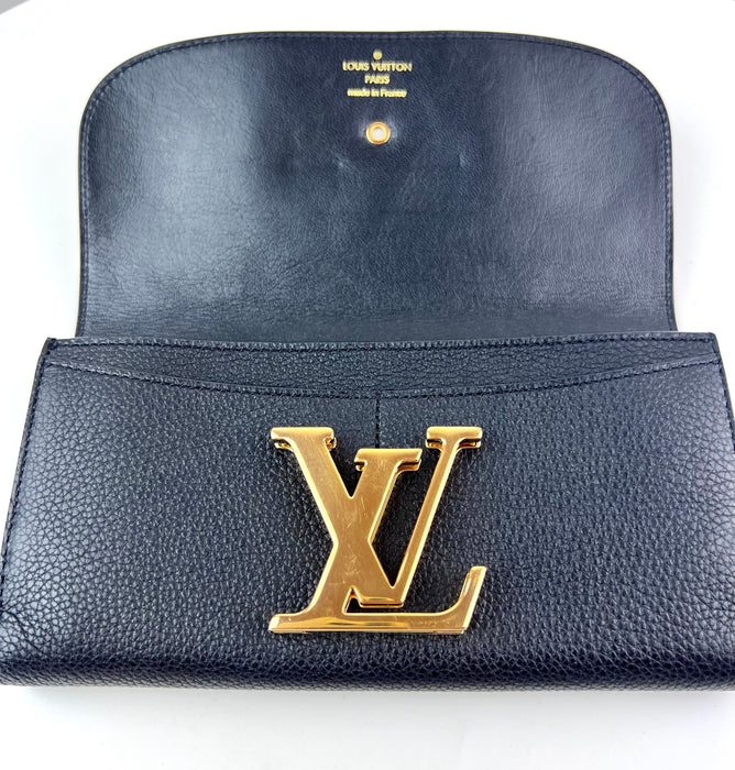 Louis Vuitton Portofeuil Vivienne Taurillon Leather Noir