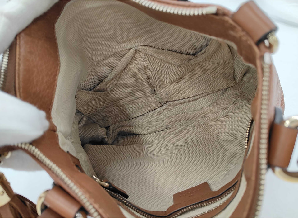 Gucci Soho Convertible Top Handle Bag Leather Small