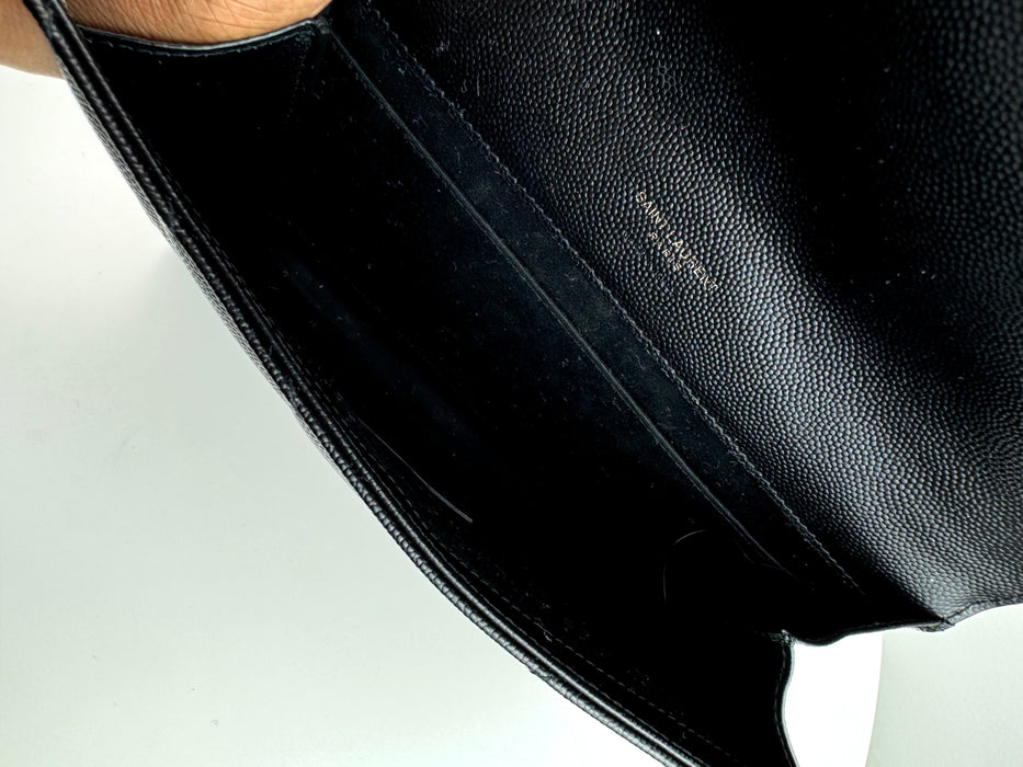 Saint Laurent Monogram Flap Clutch Wristlet Bag