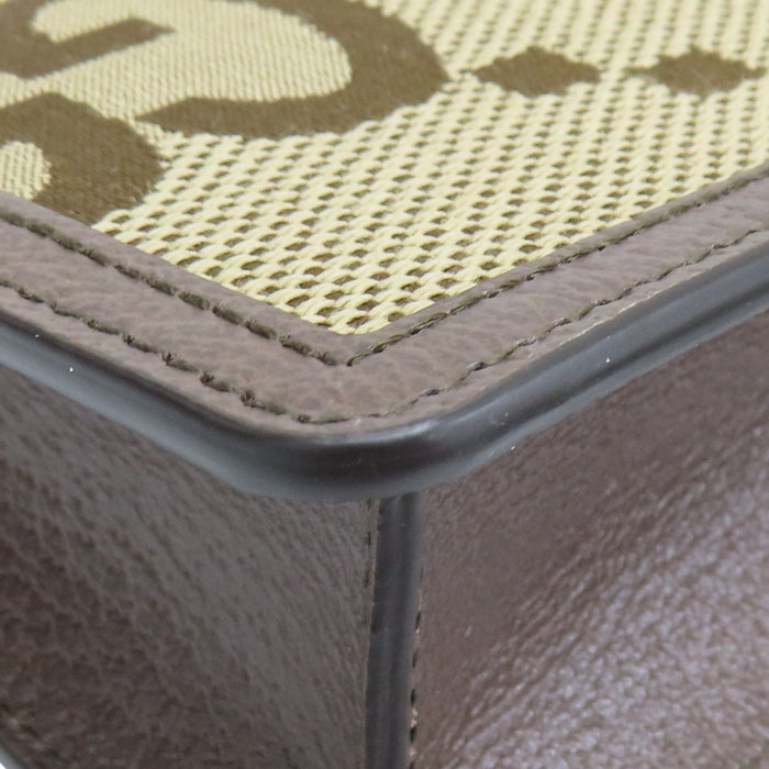 Gucci Dionysus Jumbo GG Super Mini Bag in Camel and Ebony Canvas